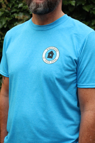 birdhouse short sleeve blue T shirt